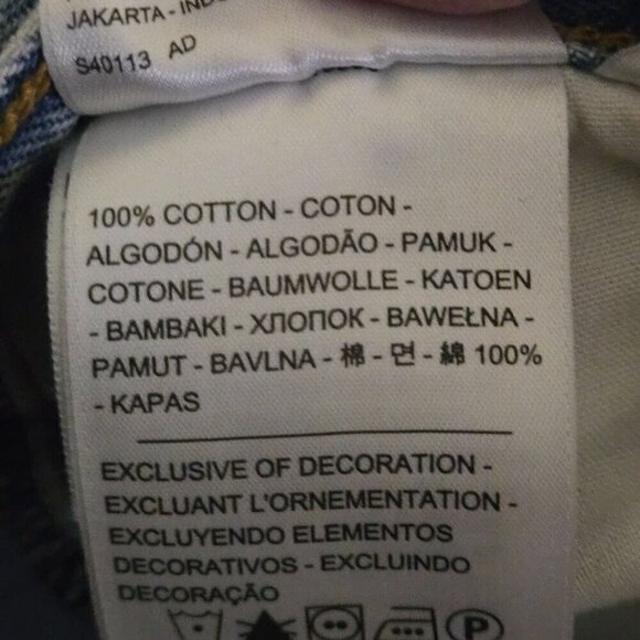 Levi's Wedgie Premium Denim Busted Knees Button Fly 100% Cotton Jeans Size 28 - Picture 11 of 11